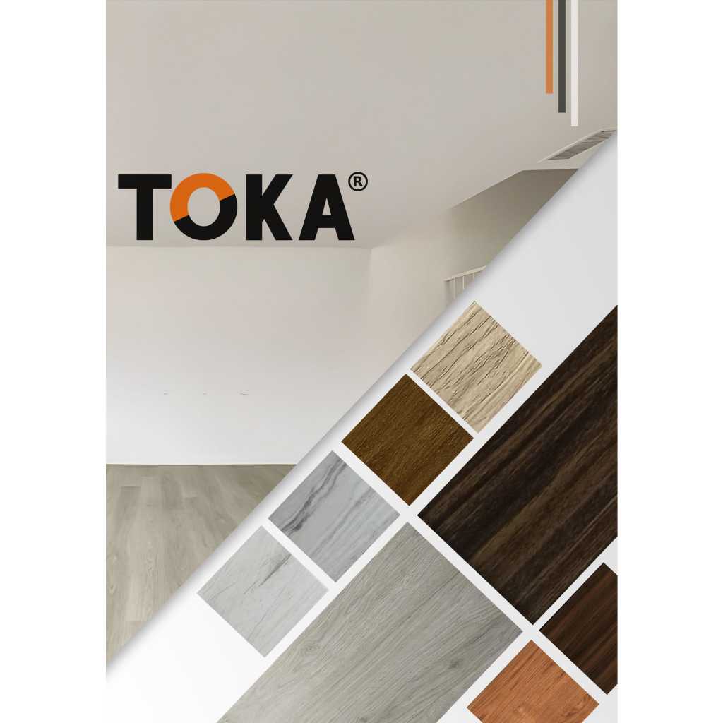 Lantai Vinyl Plank Toka - Tebal 2mm Motif Kayu/Wood