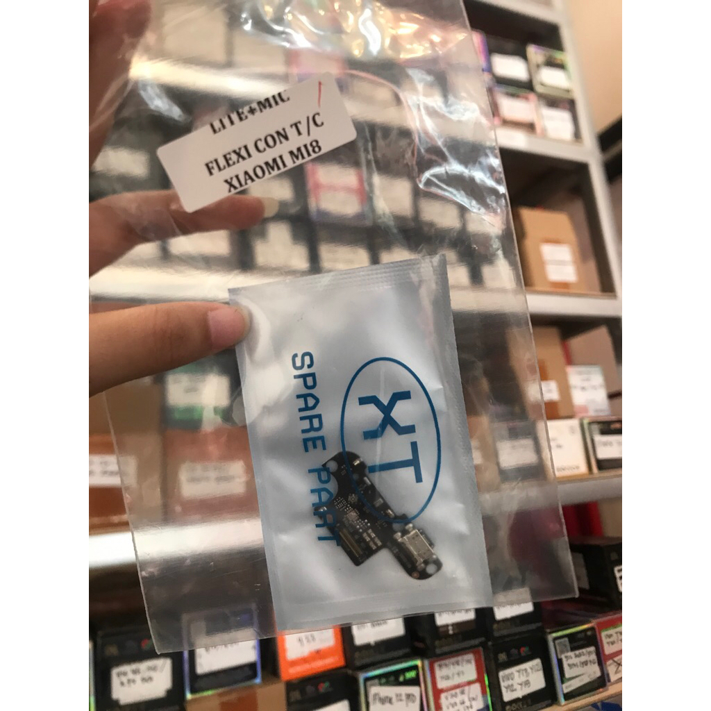 papan cas (PCB) FLEX CON T/C XIAOMI MI8 LITE+MIC FLEX CON T/C XIAOMI POCO C65(4G)/REDMI 13C+MIC FLEX