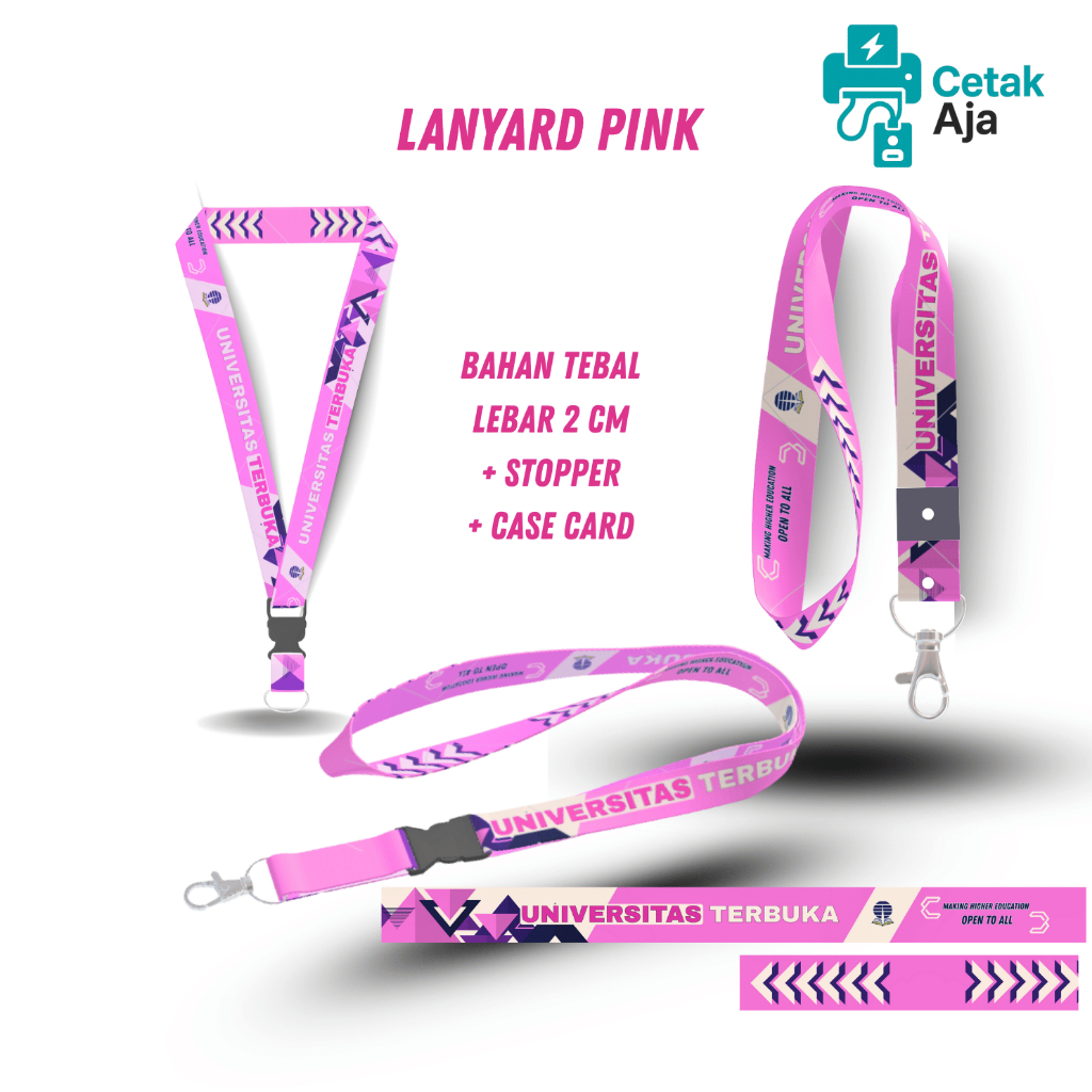 

LANYARD UNIVERSITAS TERBUKA, 2 SISI FULL PRINTING, TEBAL, TANPA PO