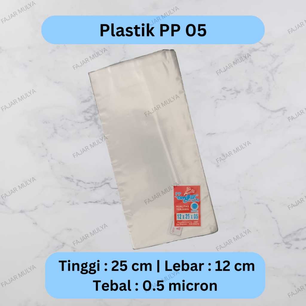Fajar Mulya - Plastik PP Bening (12 x 25 x 05) - 100 Pack