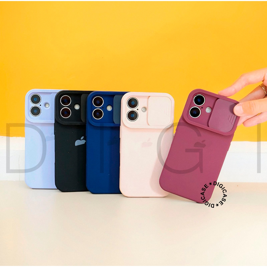 (2)(+Packing Box) Bludru Premium Window Slide Camera Case - Softcase/ Casing Hp Compatible For Ip 7 