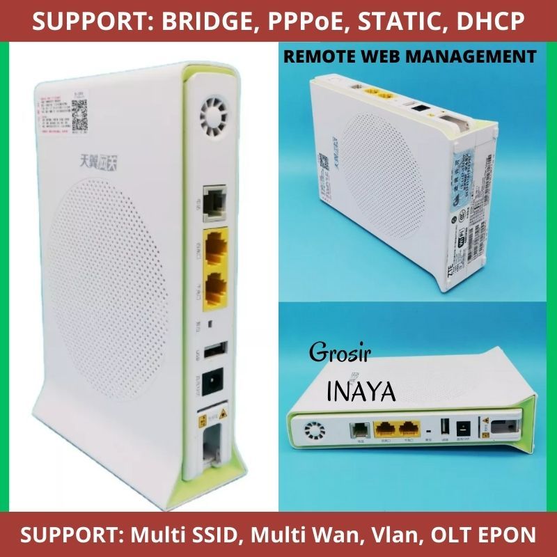 ONU EPON ROUTER WIFI ZTE F452 PLUS ADAPTOR
