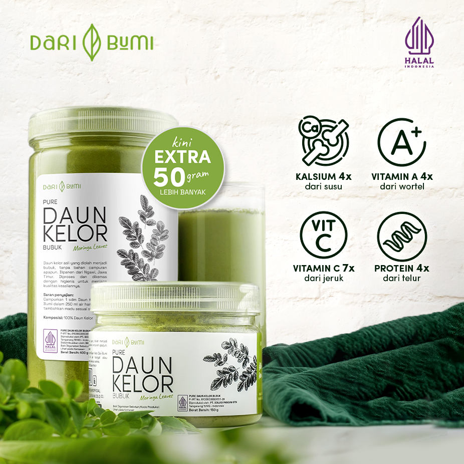 

Dari Bumi Daun Kelor Moringa Bubuk Premium Pure Organic