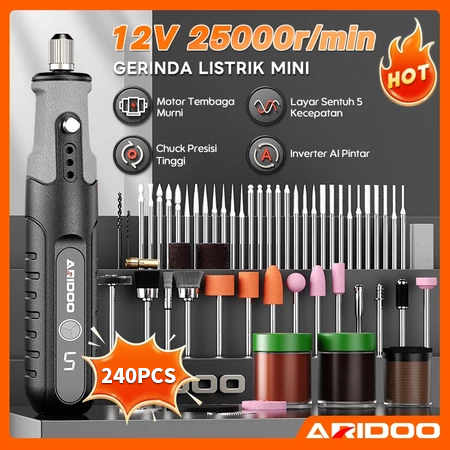 25000 RPM Bor Mini Portable Grinder Set 28W/12V Mini Drill Electric Grinda Mesin Bor Mini Listrik Da