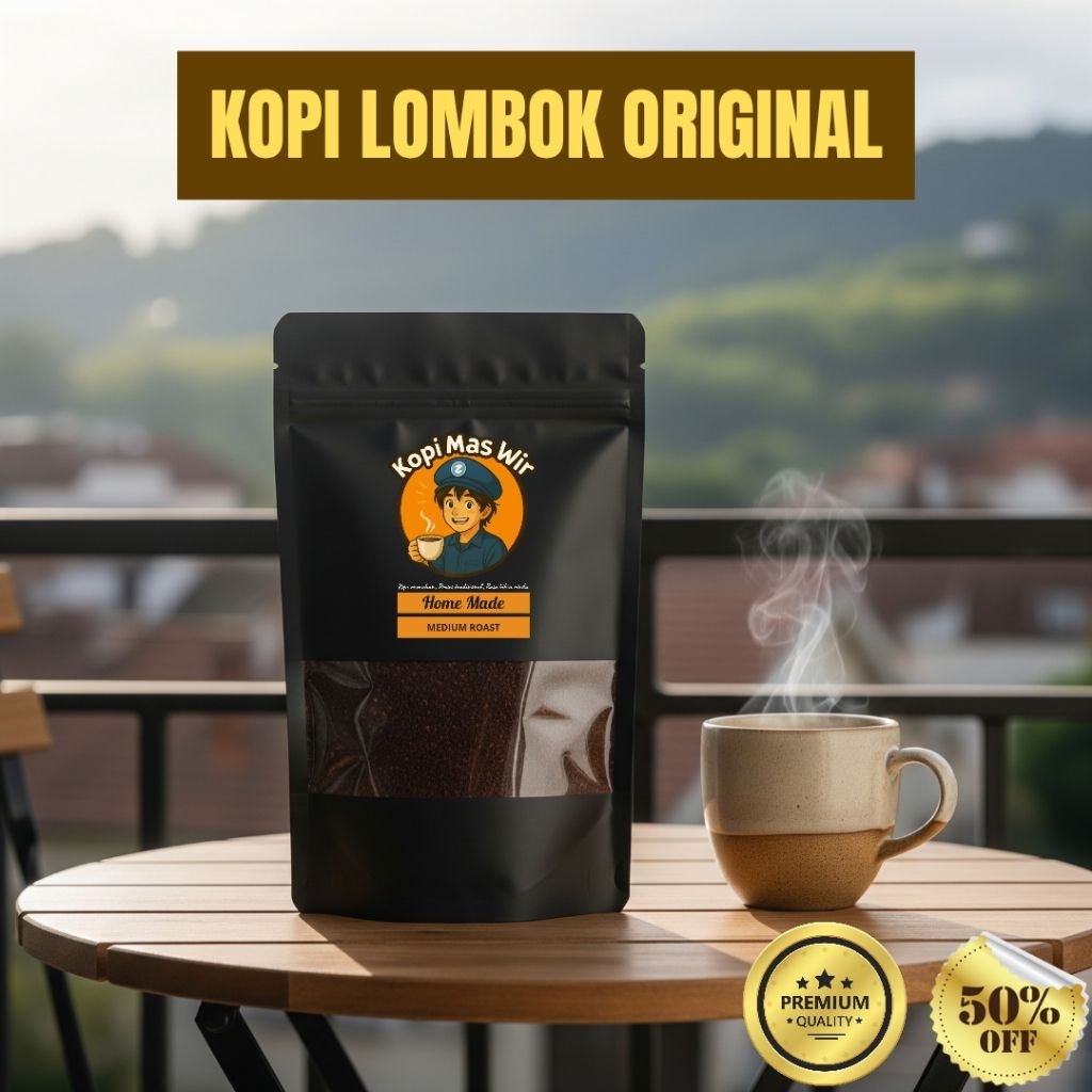 

Kopi Mas Wir Bubuk Asli Lombok 300gr Kopi Hitam Pekat Arabika Robusta Kopi Tradisional Strong Fresh nikmat aroma wangii