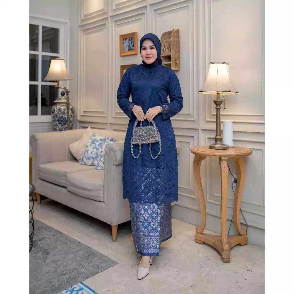 SET TUNIK BROKAT BAWAHAN SONGKET//KEBAYA BROKAT TERBARU//KEBAYA BRUKAT BAJU KURUNG