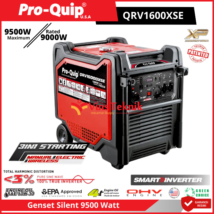 ProQuip QRV1600XSE Mesin Genset Silent Genset Bensin Generator Genset Portable 9500Watt QRV1600 QRV 