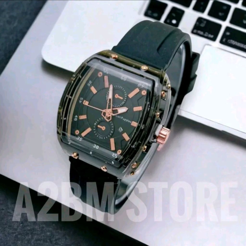 PROMO Jam Tangan Wanita Strap Rubber Premium Cantik Elegan Crono Variasi Ala Korea Kekinian