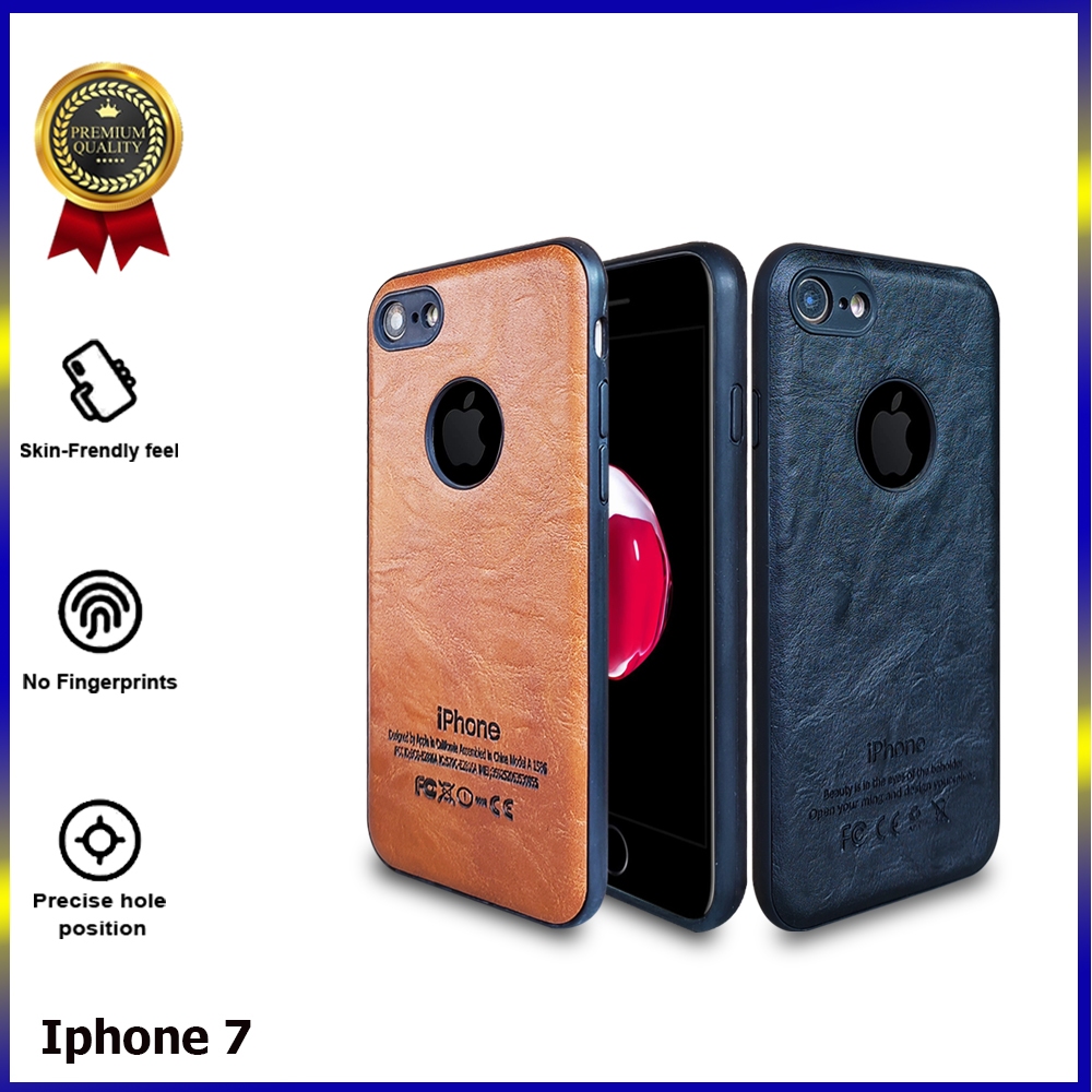 [ CUCI GUDANG ] Casing Hp Iphone 7 Plus Premium Leather Case Softcase Casing Kulit Slim Cover