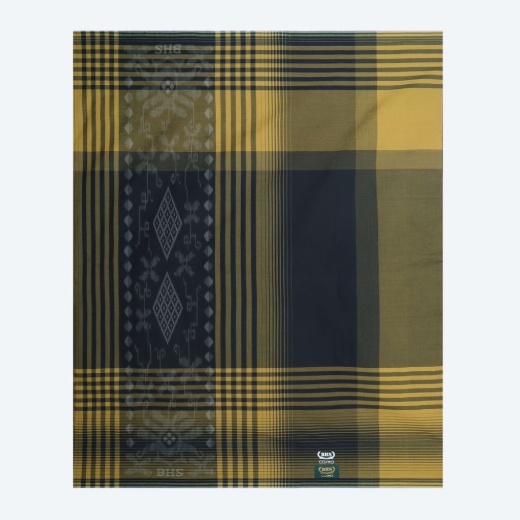Sarung BHS Cosmo Gold Motif K26 PPC Hitam Kuning
