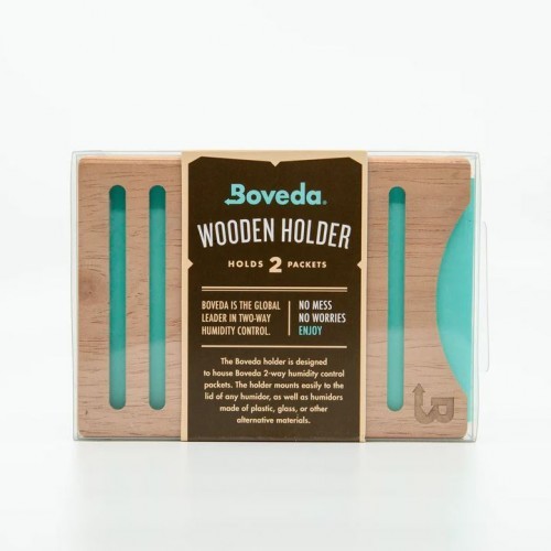 Boveda Wooden Holder - Holds 2 Packs, Stacked Vertically - Humidifier Holder - Dudukan Boveda