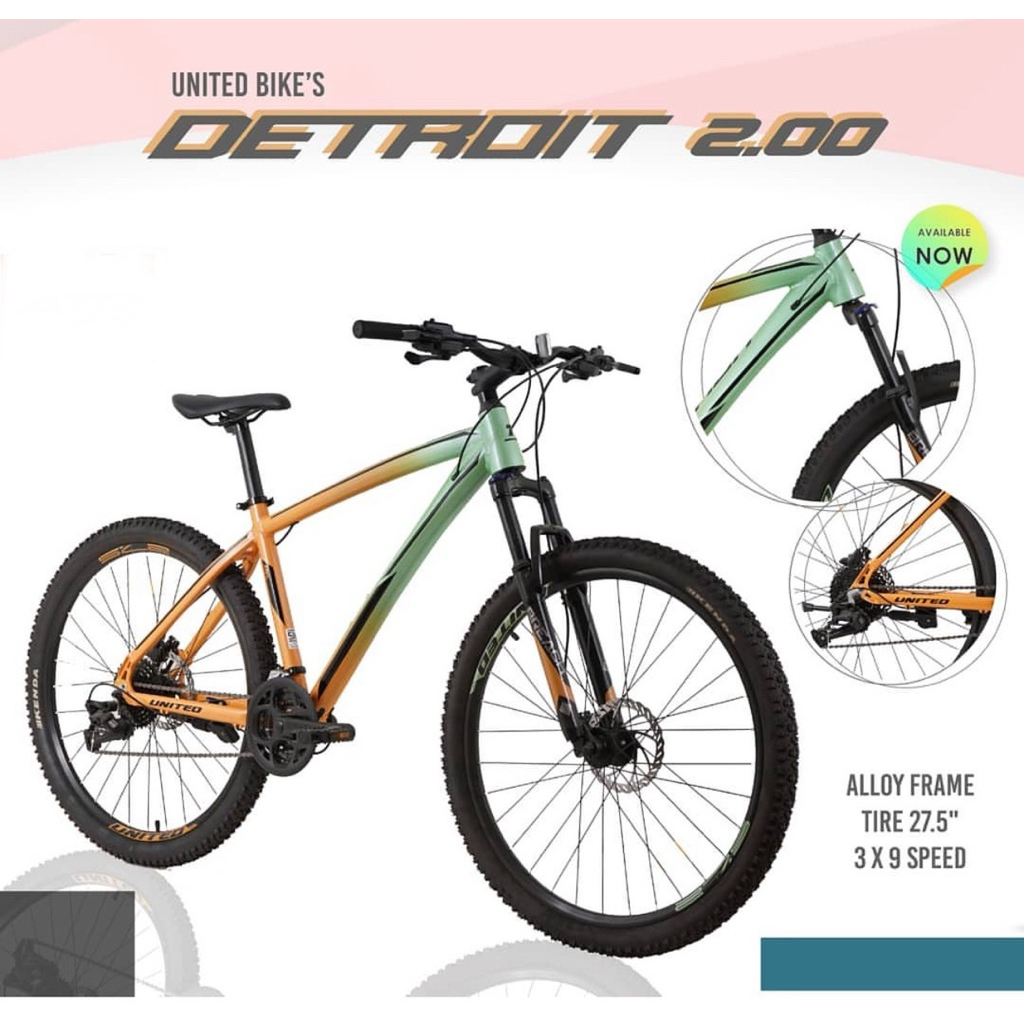 SEPEDA GUNUNG 27.5 MTB UNITED DETROIT 2.0 New