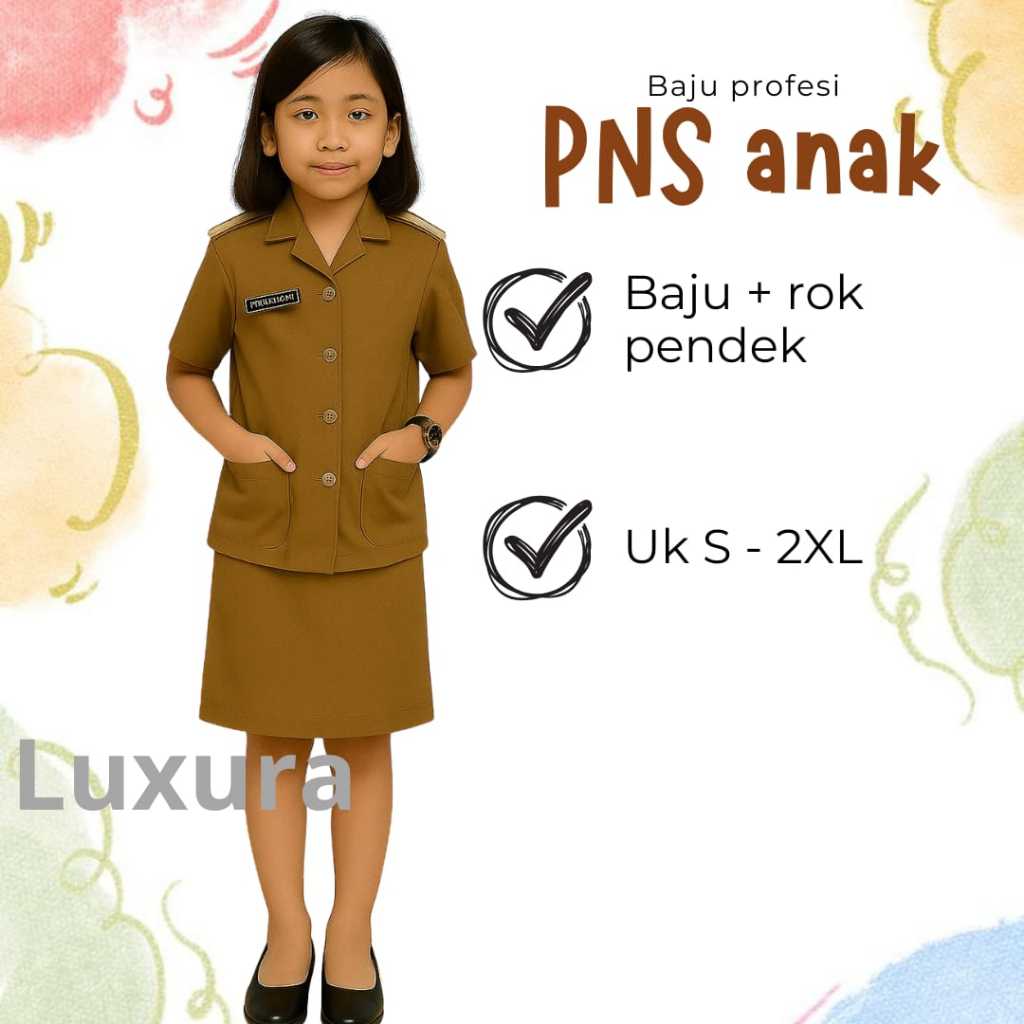 Luxura uniforms PNS ANAK ROK PEREMPUAN PANJANG DAN PENDEK