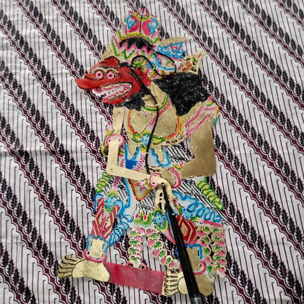 WAYANG KULIT ASLI BUTO KUMBOKARNO 60CM STANDAR DALANG