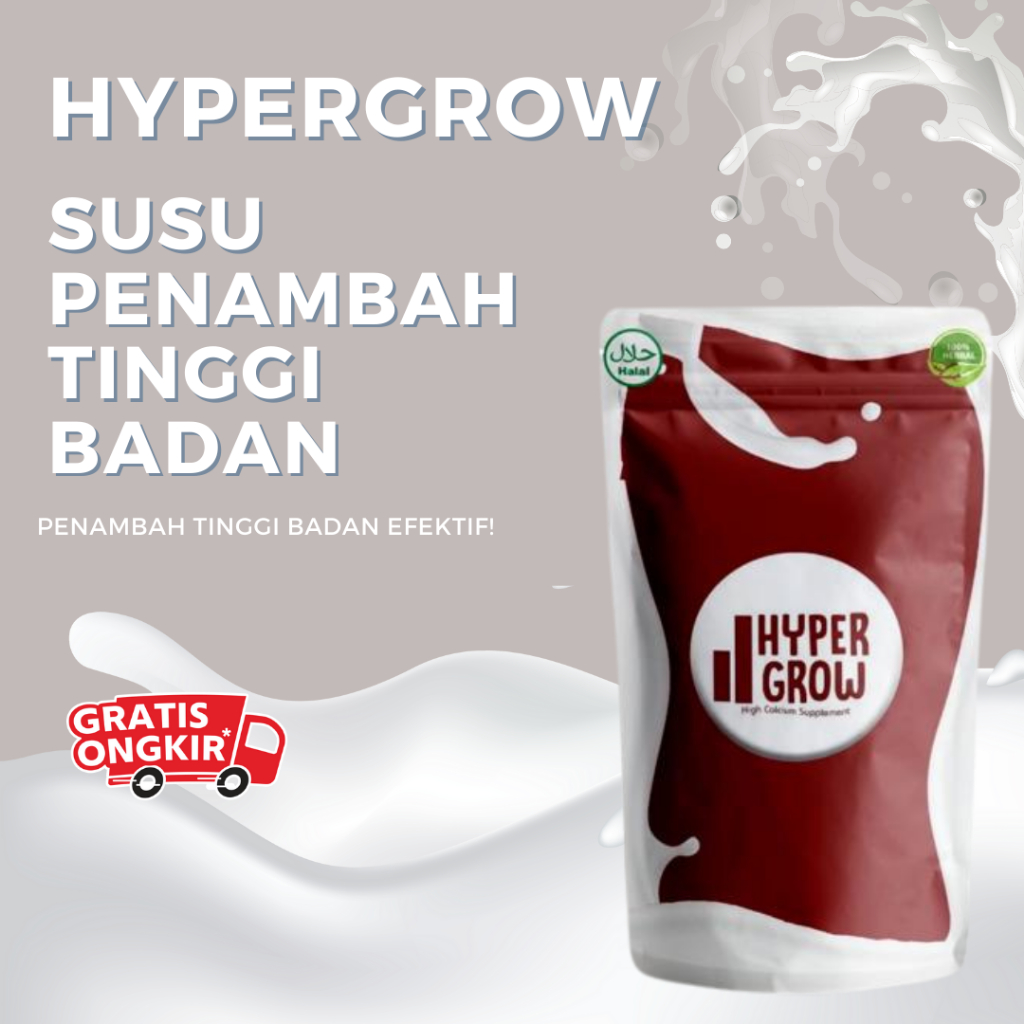 TERLARIS HYPERGROW SUSU PENINGGI BADAN - Peninggi Badan Cepat dan Efektif / Hypergrow Suplemen Obat 