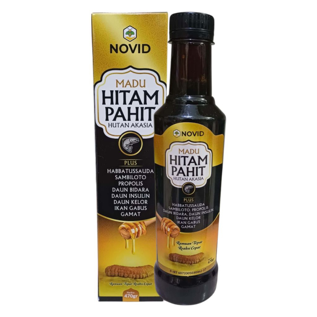

Madu Pahit Novid 470gr / Madu Hitam Pahit Novid / Madu hutan AKASIA PAHIT