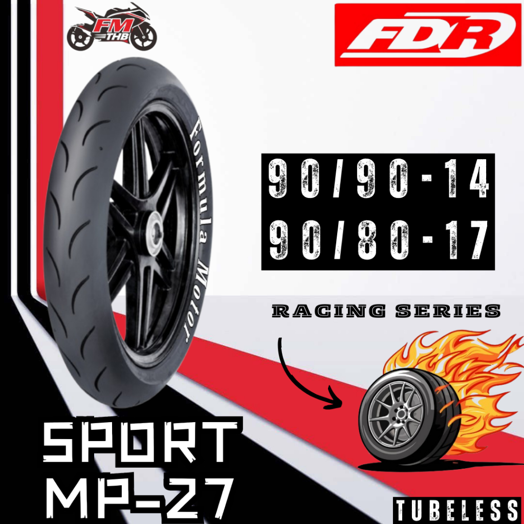 Ban FDR Sport MP27 MP-27 Ring 14 & 17 Tubeless - Ban Motor Ring 14 & 17 Tubles (Pilih Ukuran)