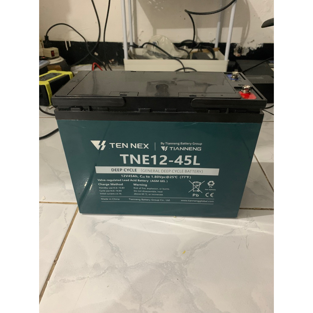 Tianneng Aki Selis 12V 45AH tian neng aki sepeda listrik 12v 40ah