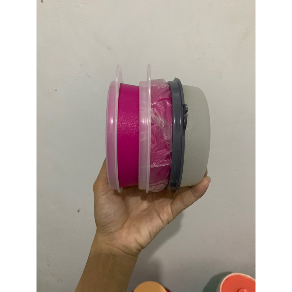 small handy bowl dan small square tupperware