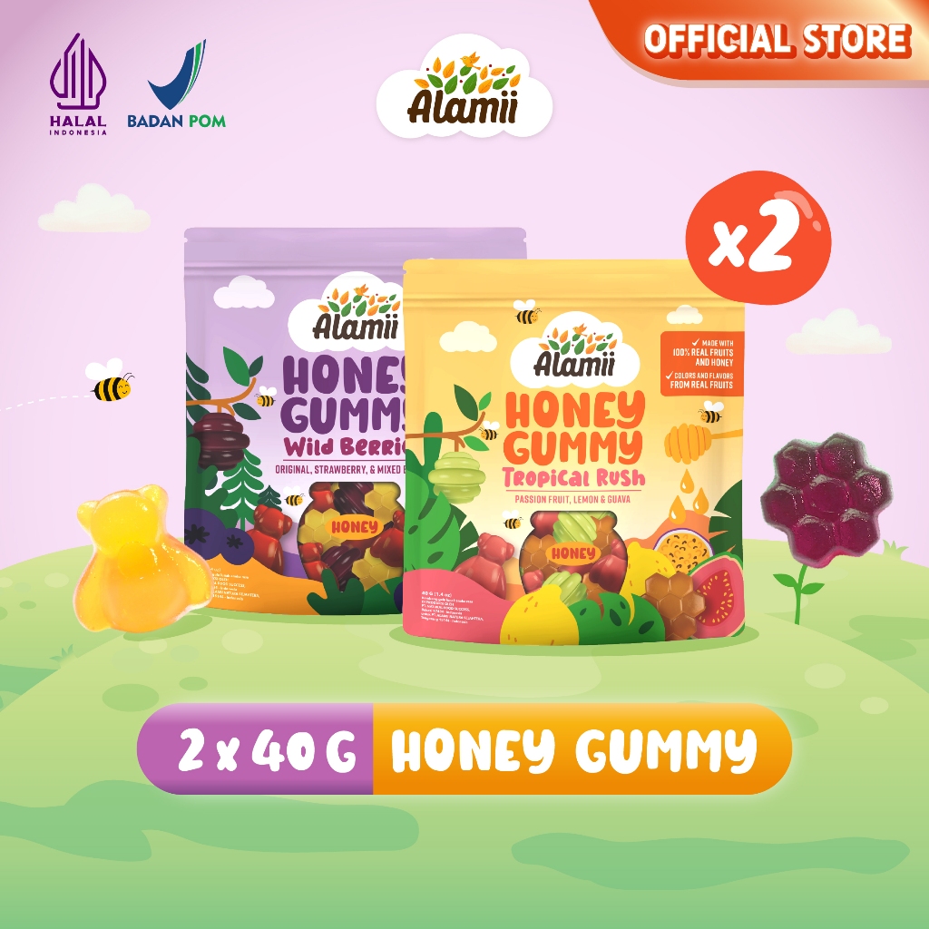 

Alamii Honey Gummy - Pack of 2 x 40g (Mix Varian)