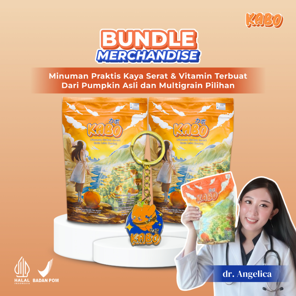 

Kabo Bundle Small Pouch + Keychain - Minuman sehat pumpkin nutrisi seimbang