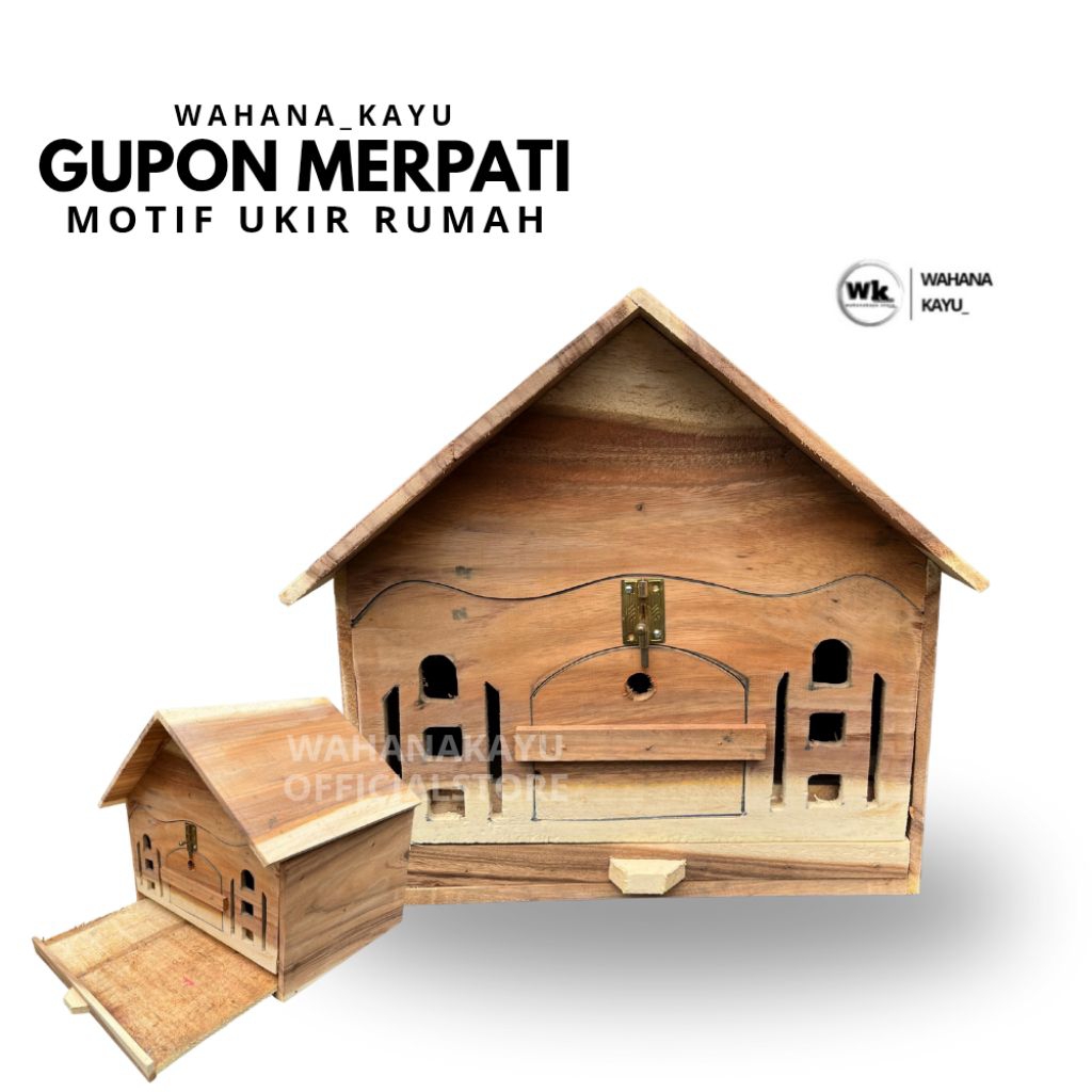 GUPON RUMAH UKIR MERPATI KANDANG BURUNG DARA