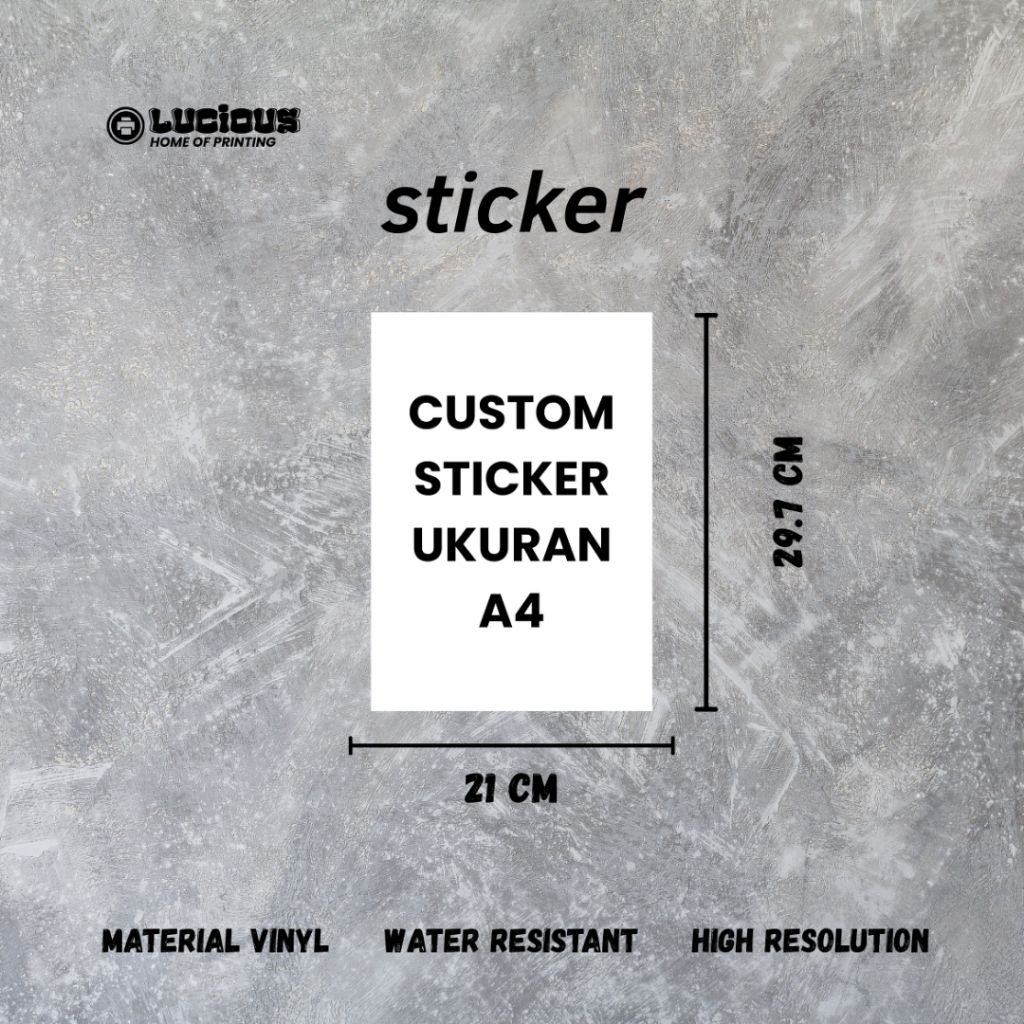 

Custom stiker desain sesuka hati ukuran A4