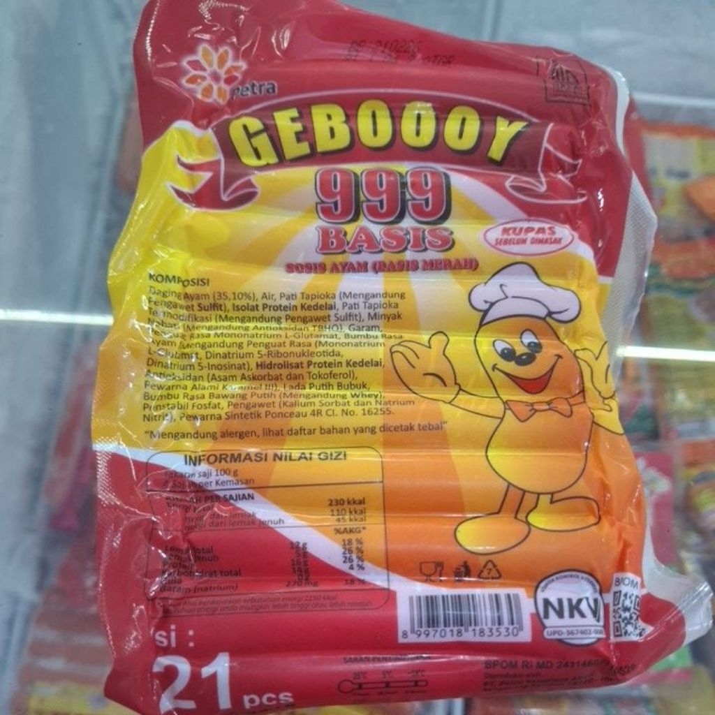 

SOSIS AYAM GEBOOOY ( BASIS MERAH ) 420G