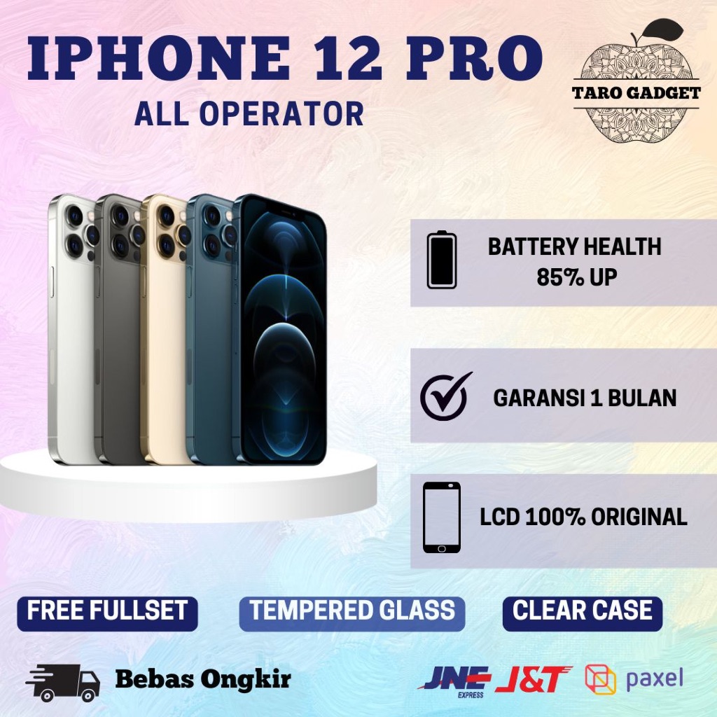 IPhone 12 Pro 256GB Inter All Operator / Wifi Only / Bea Cukai Like New Second Bekas Bonus Tempered 