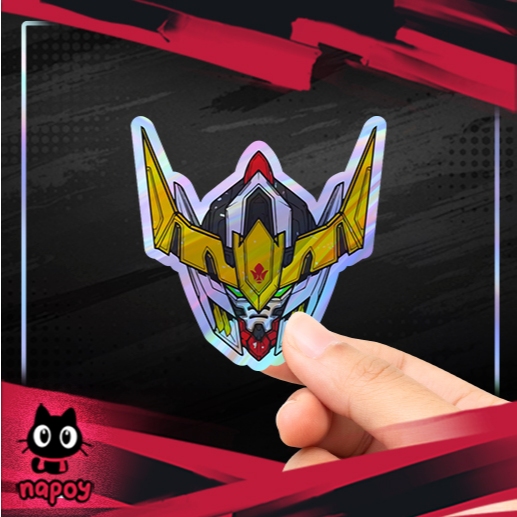 Stiker Hologram Anime Gundam Barbatos