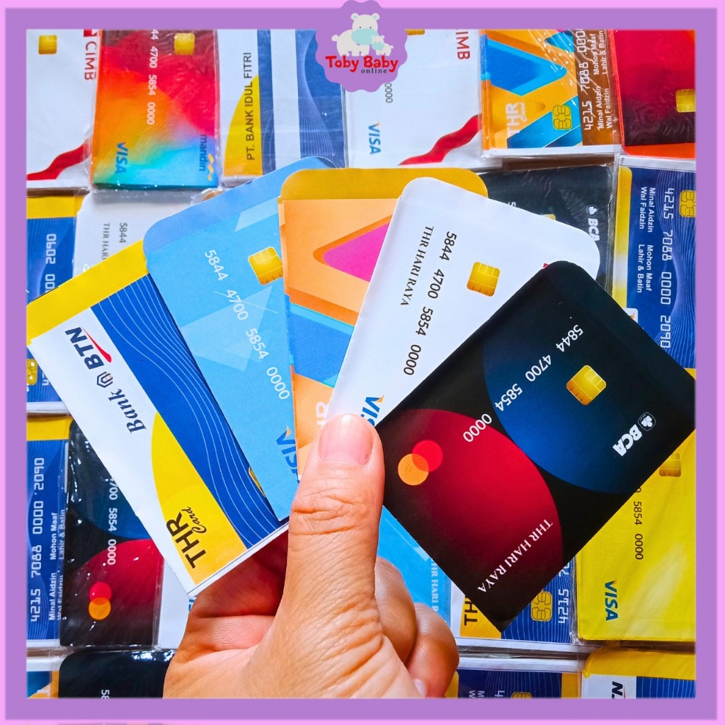 

Amplop Angpau 1 Pak Isi 50 Lembar Uang Hari Raya Motif ATM Bank