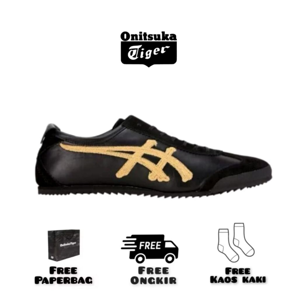 Sepatu Onitsuka Tiger Mexico 66 Nippon Made Kabuki Black Gold