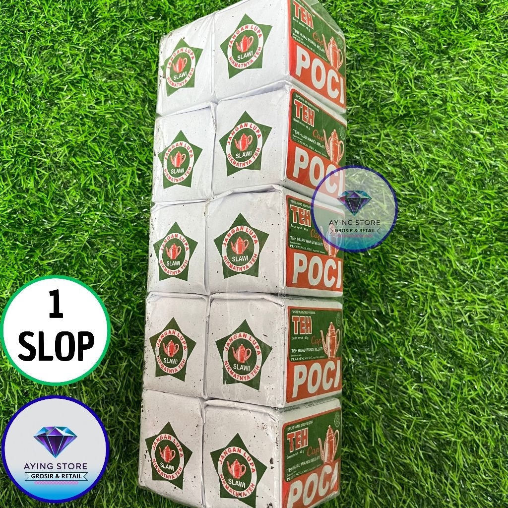 

teh poci hijau (slop) 1 slop isi 10 pcs @pcs 40G