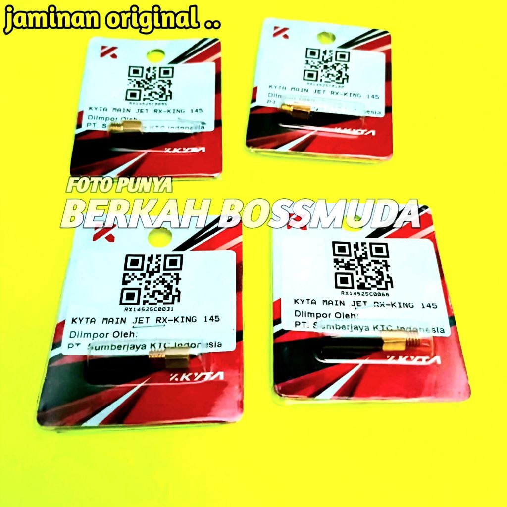 MAIN JET RX KING KTC ORIGINAL JAMIN 100% JOSS