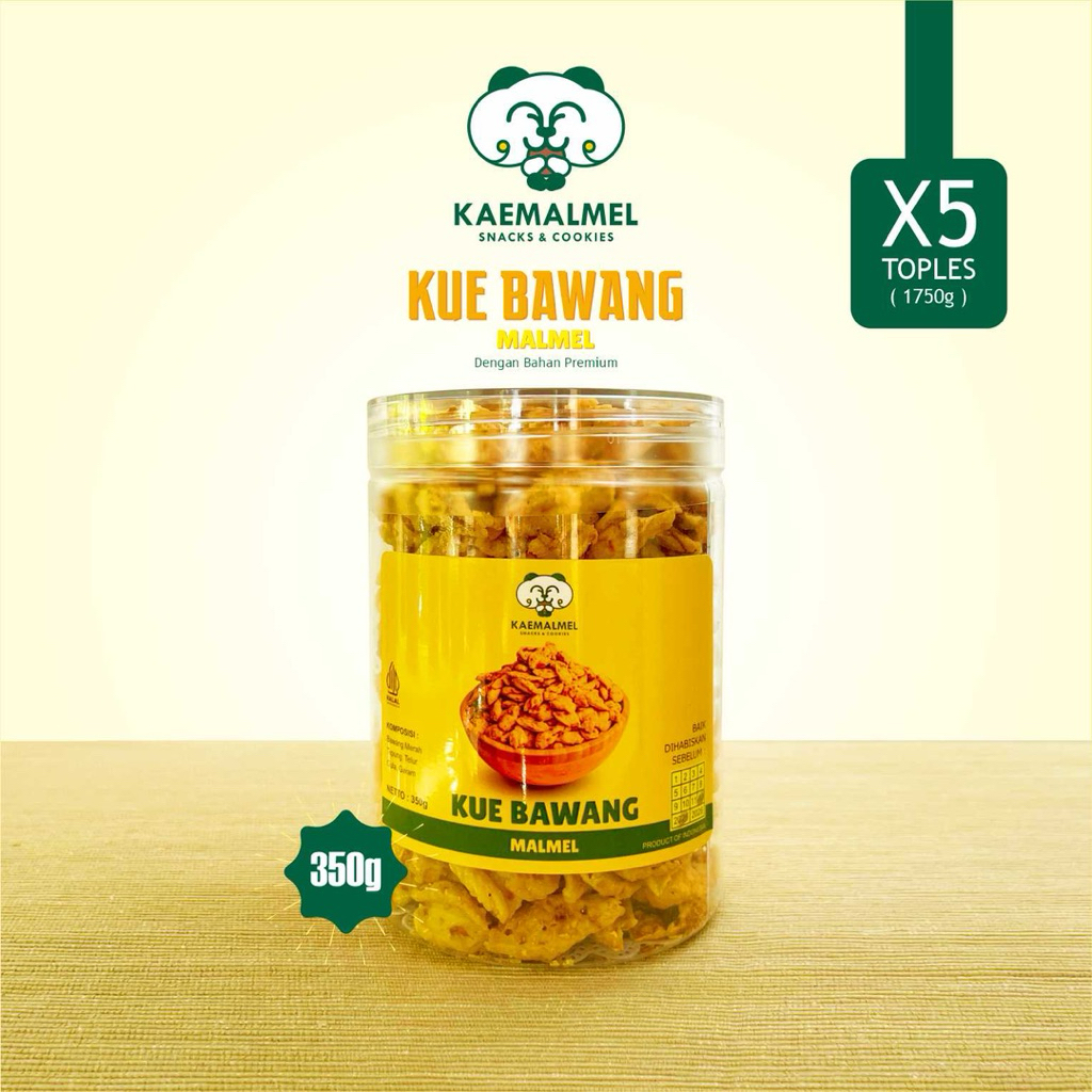 

Kaemalmel Kue Bawang Premium 350gram X5 Toples | Oleh-oleh Jogja