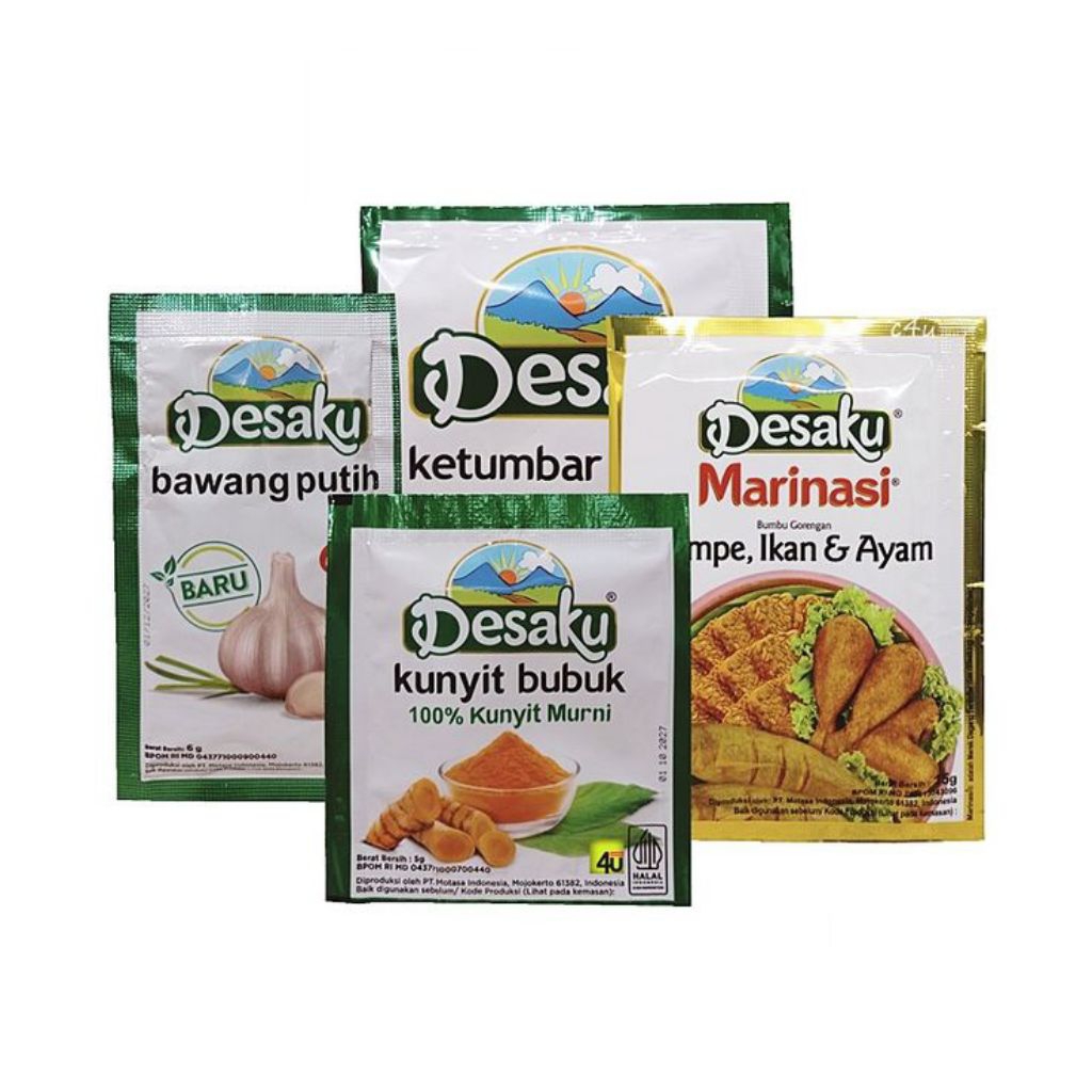 

desaku varian marinasi lada bawang putih kunyit bubuk sachet