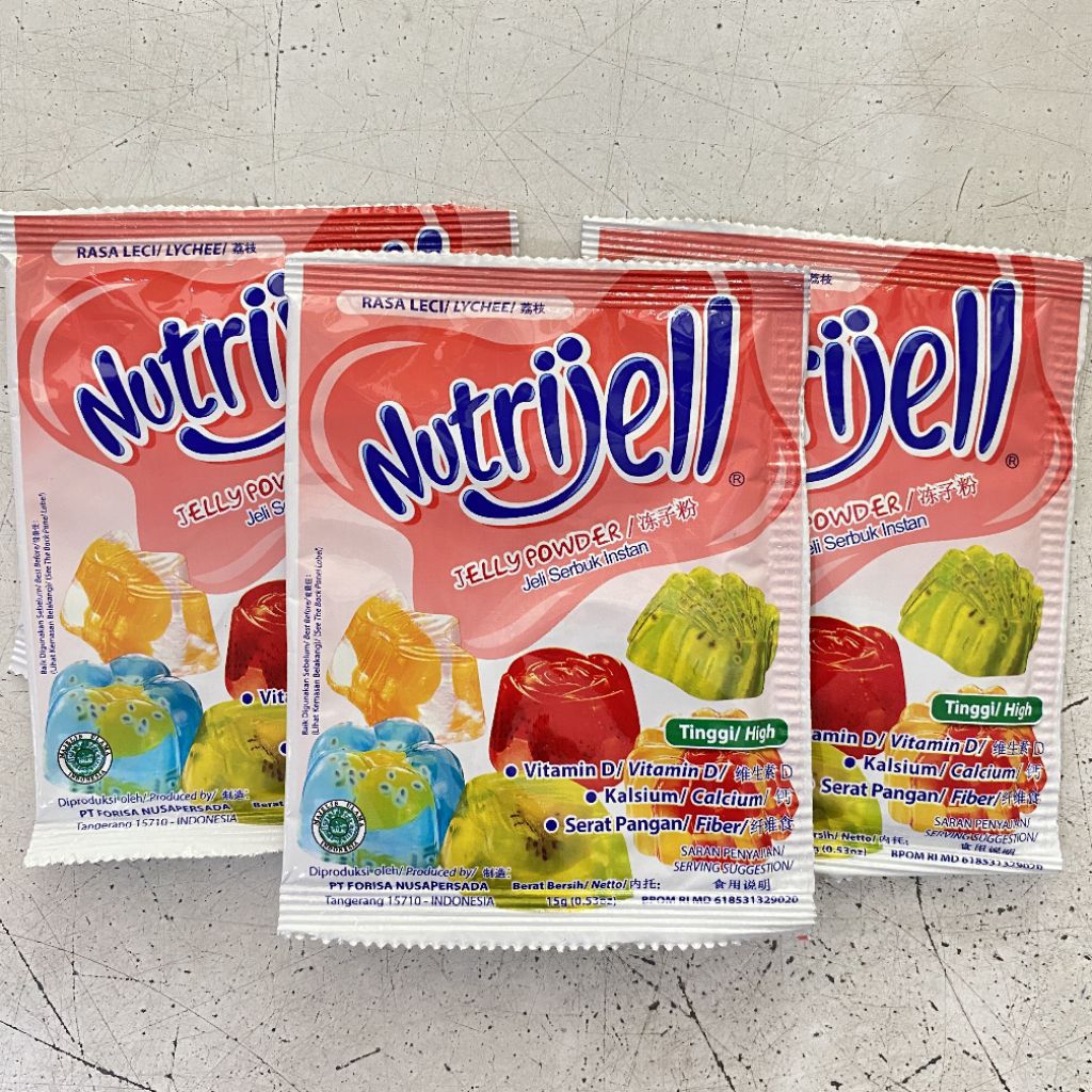 

Nutrijell JELLY rasa LECI 15 gram | nutrijel leci