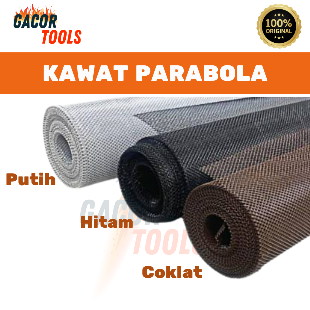 Kawat Parabola Baja HITAM, PUTIH, COKELAT / Kawat Baja Anti Nyamuk Serangga 1 rol / Rang Ram Nyamuk