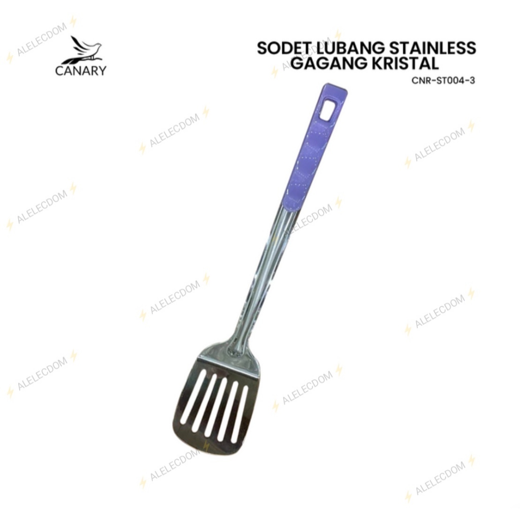 Canary Spatula Sodet Lubang Stainless gg Kristal
