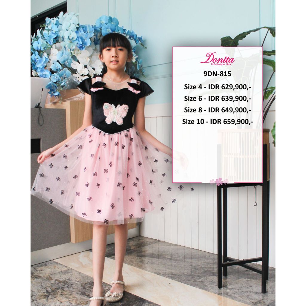 DRESS PARTY ANAK PEREMPUAN BRAND DONITA DN 815