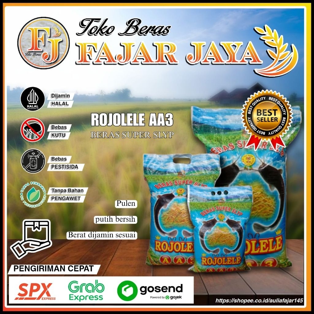 

BERAS ROJOLELE AA3, BERAS SUPER SLYP 5.kg /10.kg /20.kg