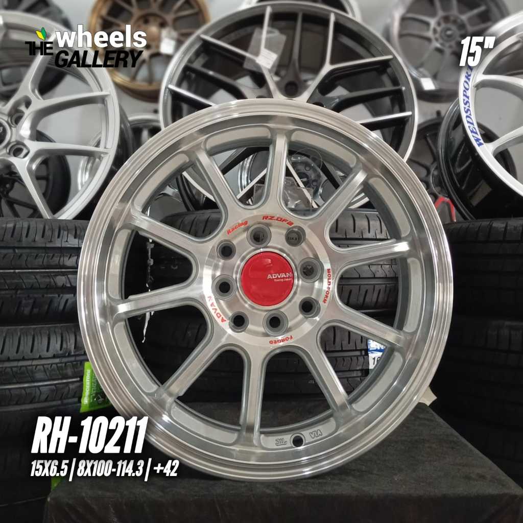 Velg Mobil Only JF Luxury RH-10211 15X6.5 8X100/114.3 ET42 SILVER MF By RH Wheels