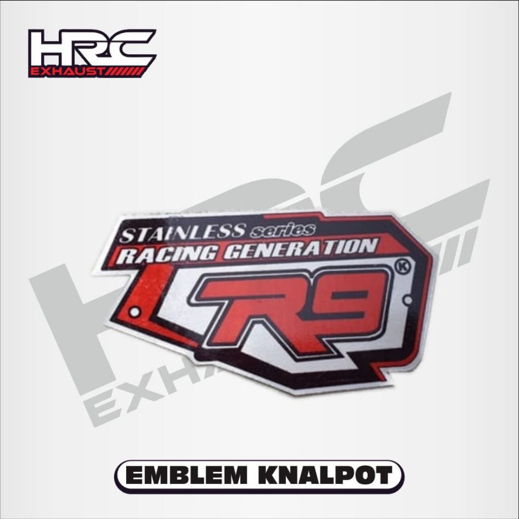 Emblem Knalpot Racing Merk R9 New