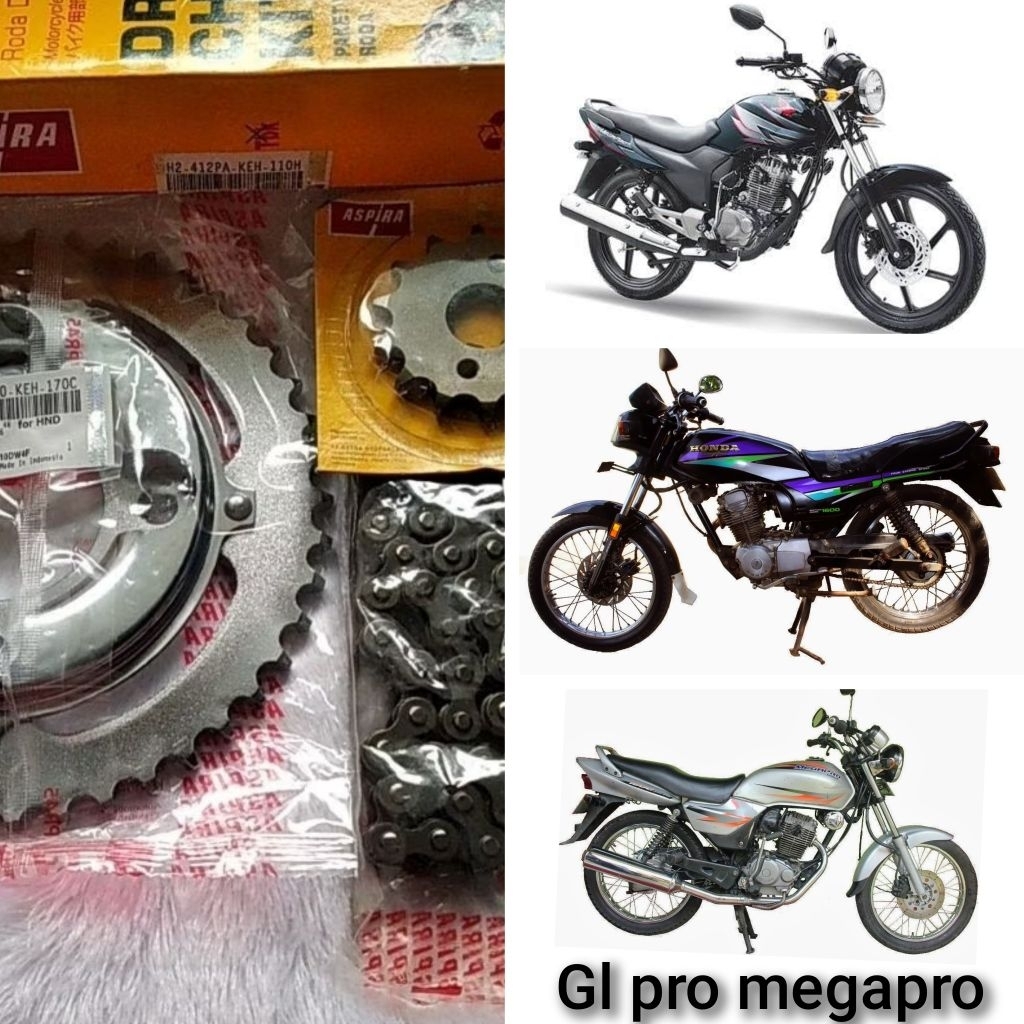 Gir set gear paket gl pro neotech megapro old primus H2-412PA-KEH-110H ori ASPIRA