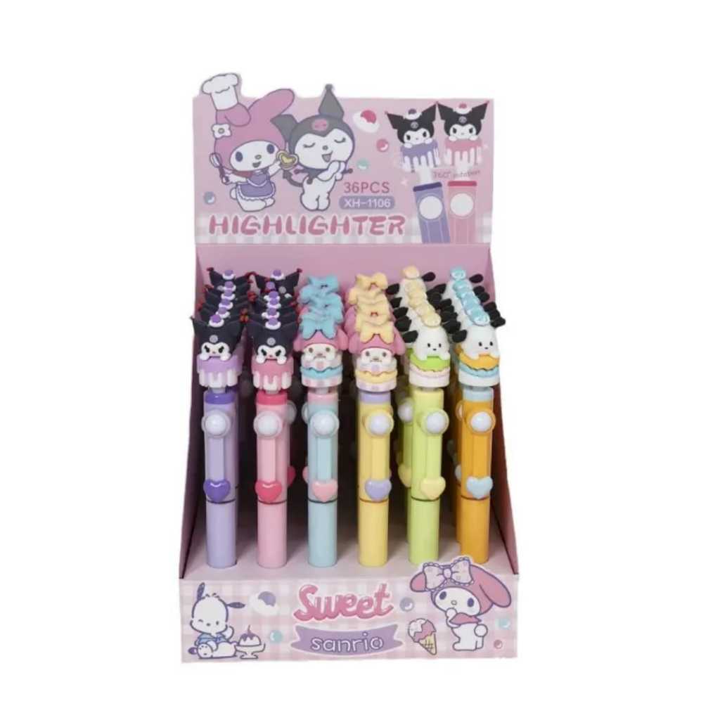 

( 1 SET - 6 PCS ) STABILO MOTIF KARTUN SANRIO / HIGHLIGHTER 1 SET ISI 6PCS KARAKTER SANRIO