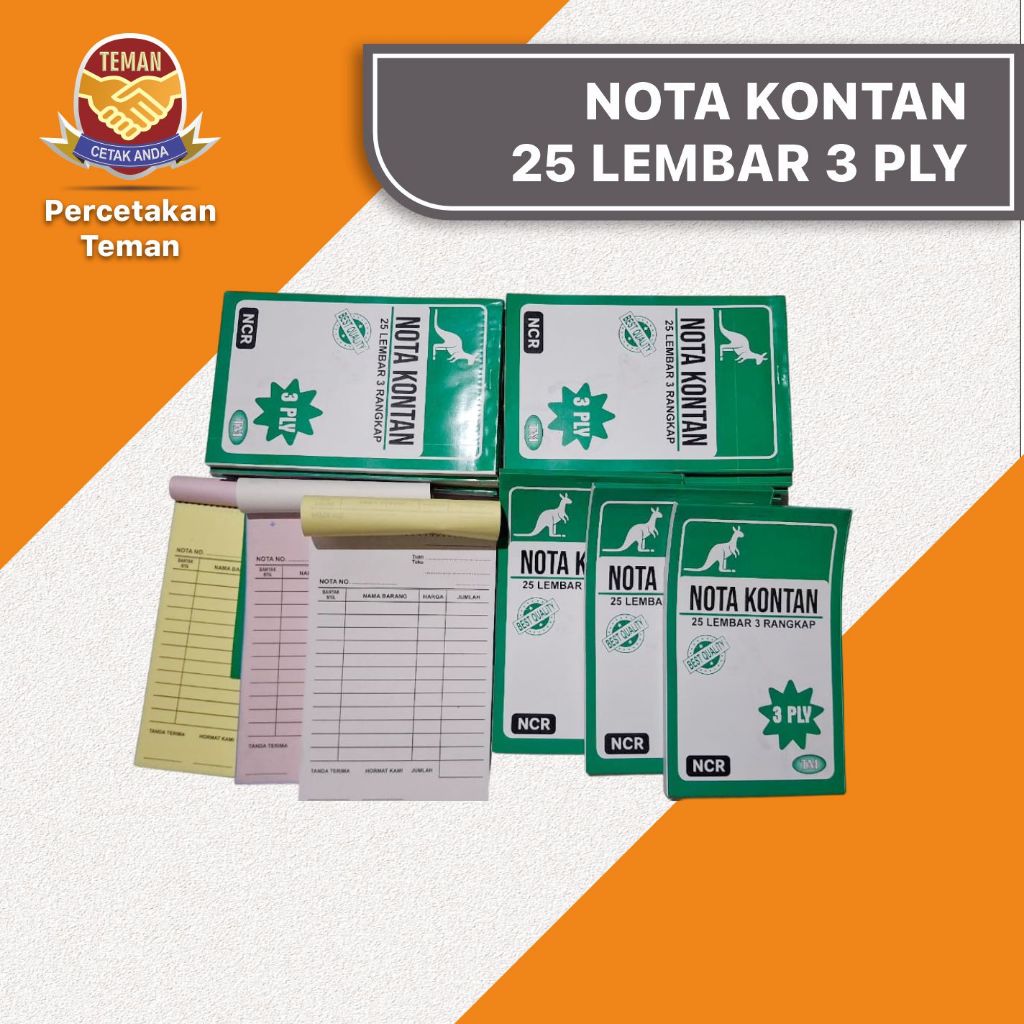 

BUKU NOTA KONTAN TERMURAH 1 BUKU ISI 25 SET 3 PLY