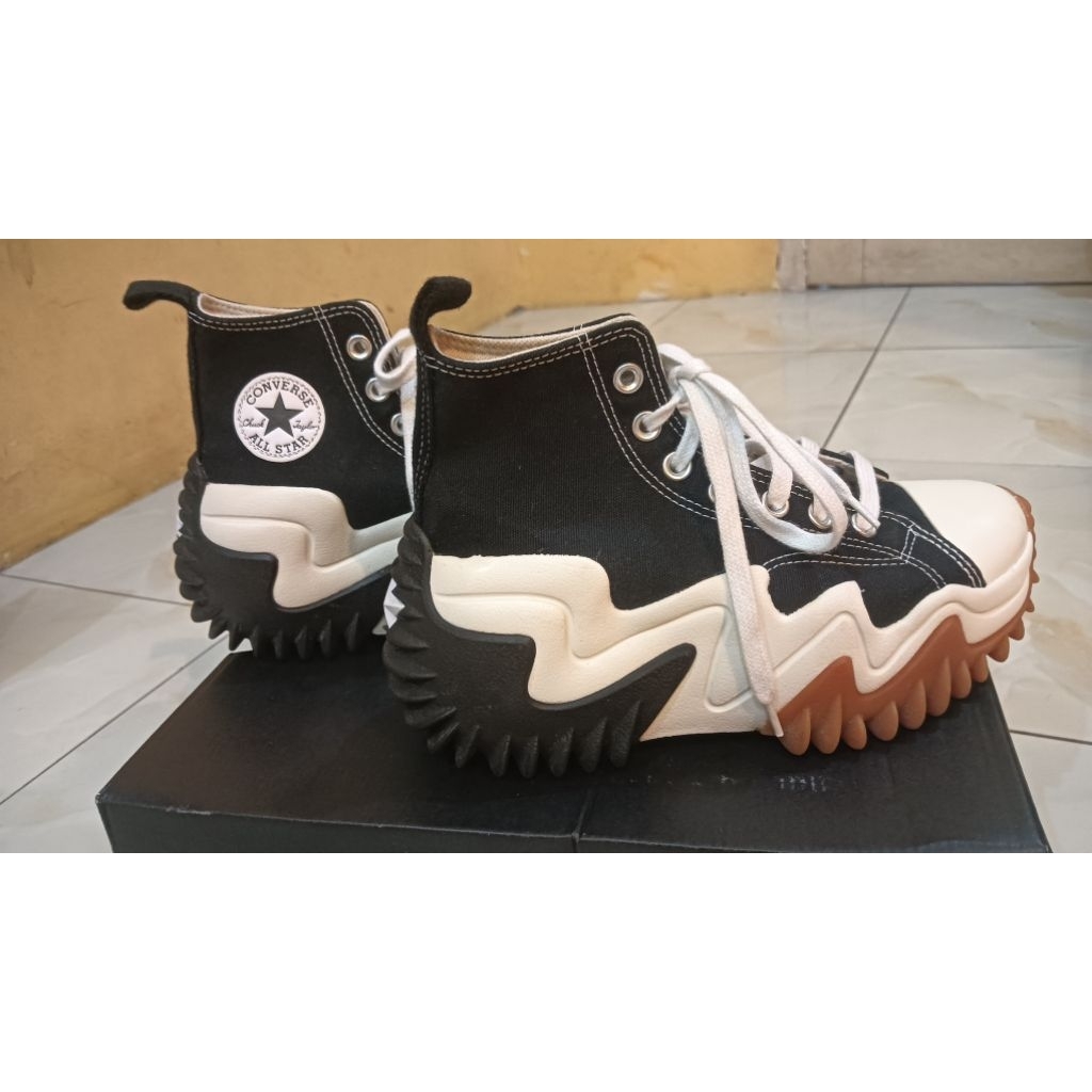 BACA DESKRIPSI | Preloved Sepatu Converse Run Star Motion High Women's Black