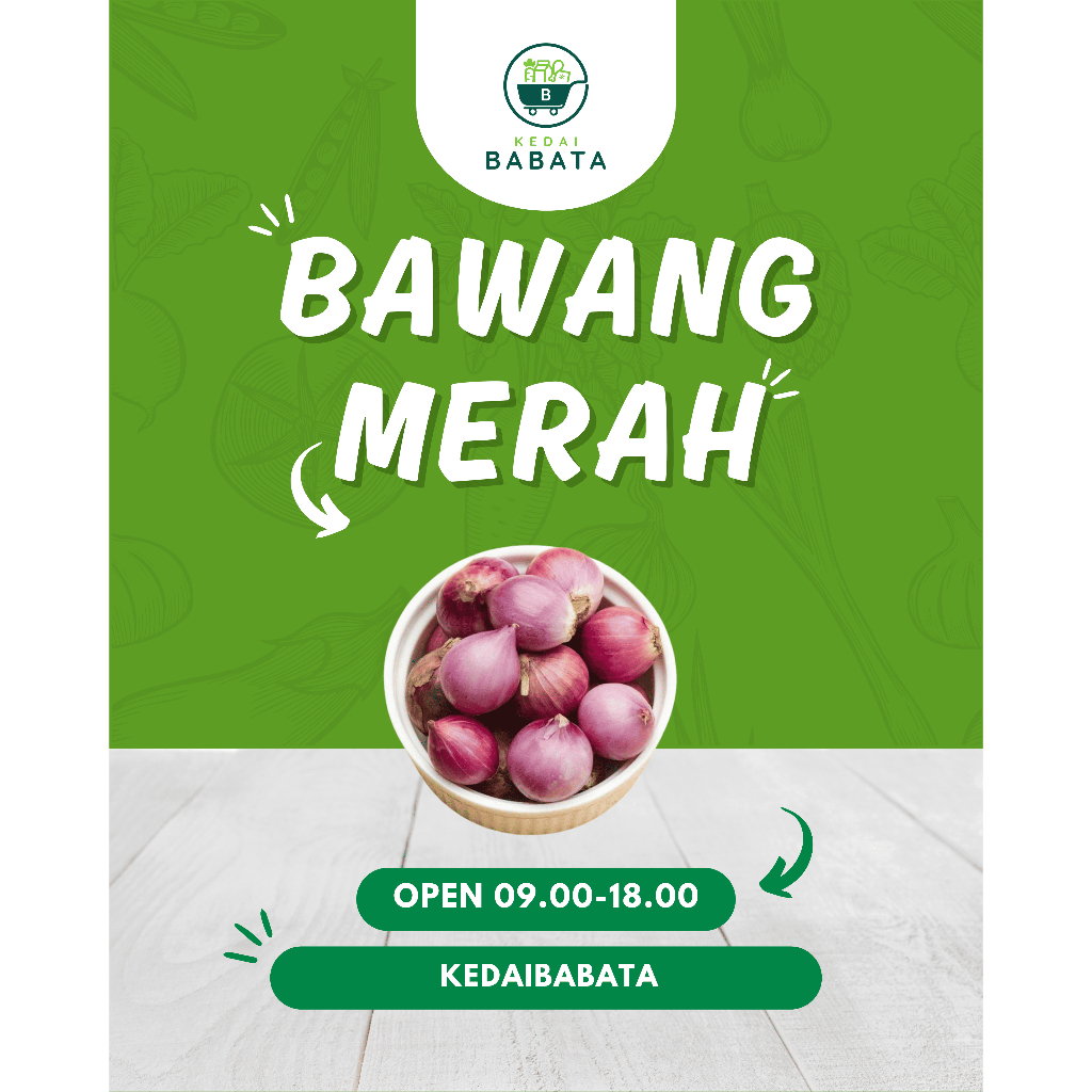 

Bawang Merah Utuh dengan Kulit Segar Kedai Babata Padang
