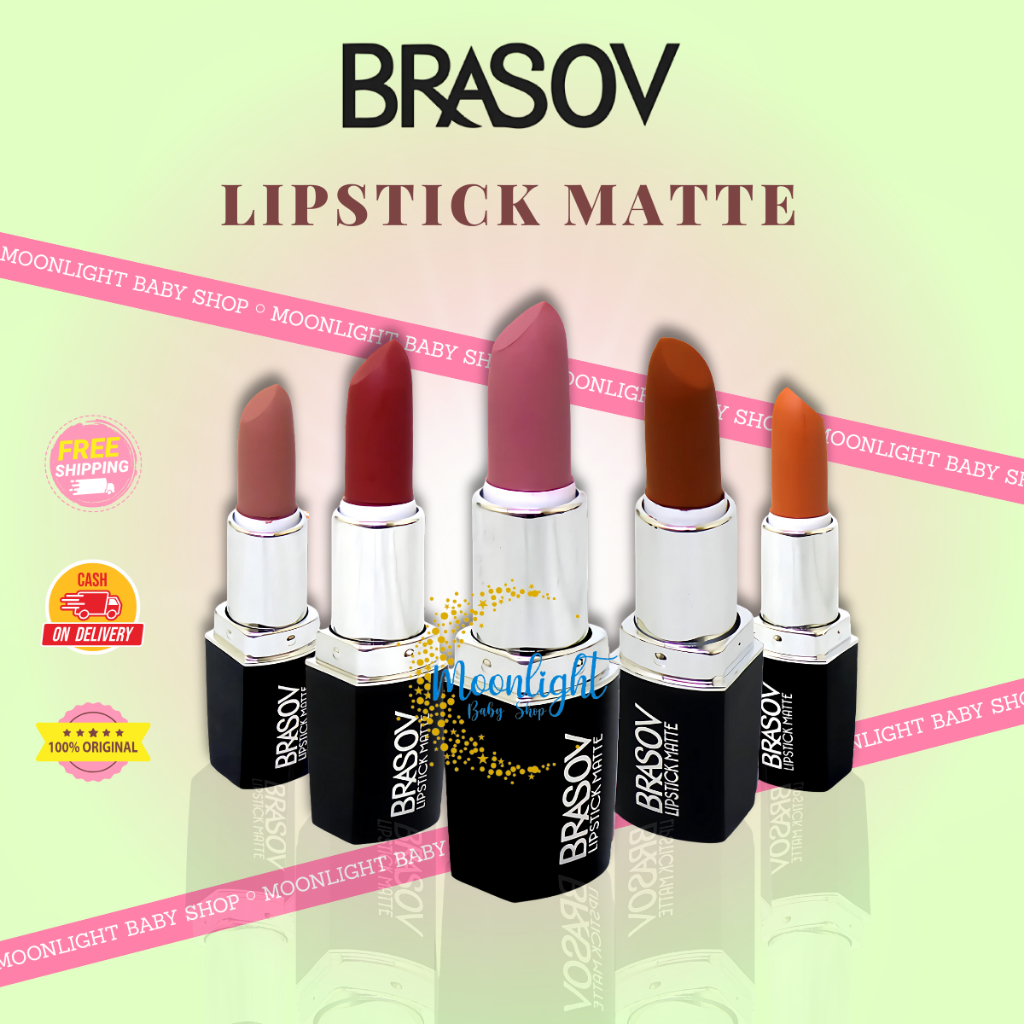 Brasov Lipstick Matte Series - Pewarna Bibir - Lipstik Pigmented Perona Bibir