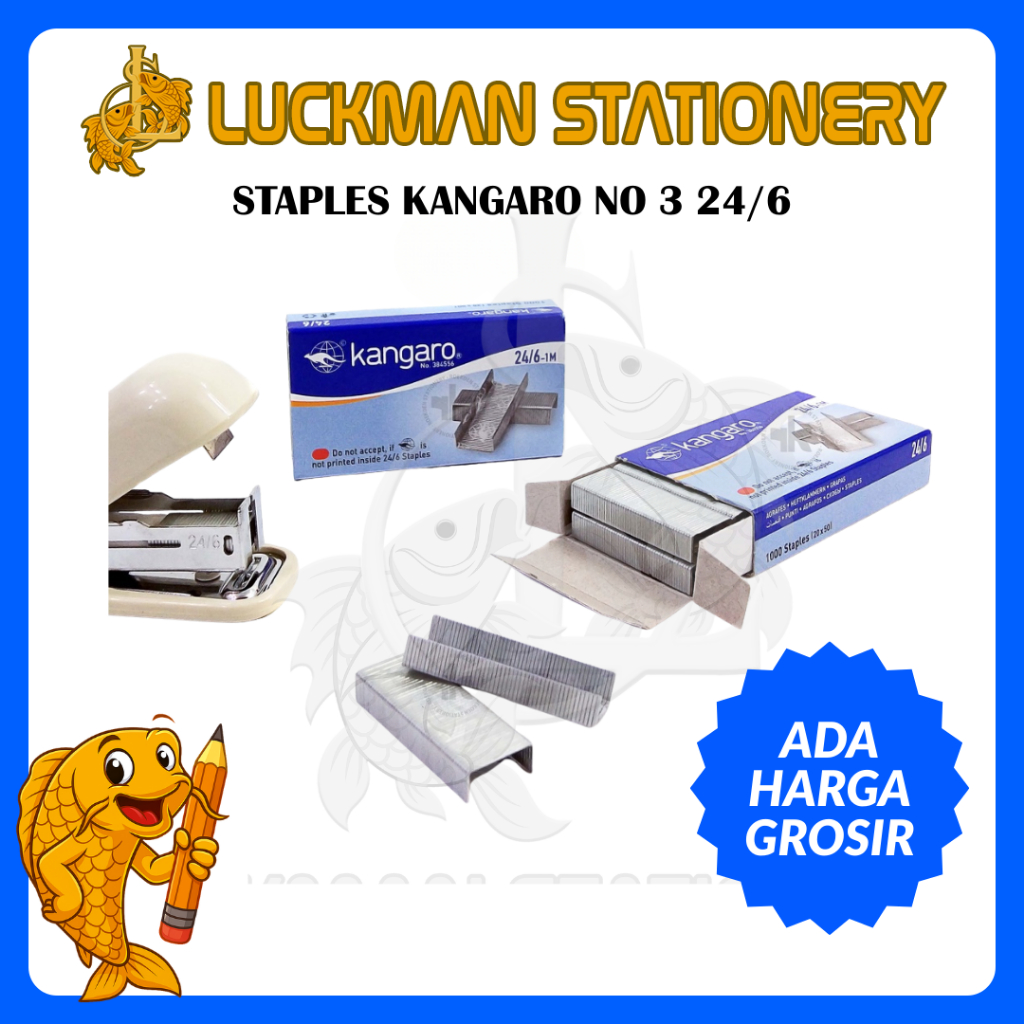 

LUCKMAN STATIONERY - STAPLES KANGARO NO 3 24/6